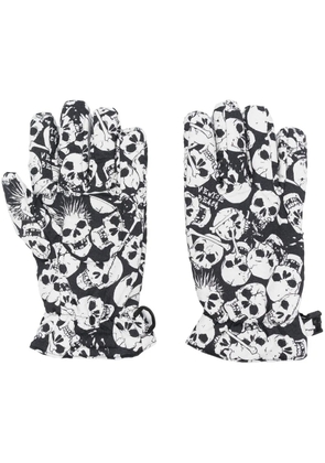 ERL skull-print gloves - Black