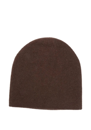 Warm-Me cashmere ribbed beanie - Brown