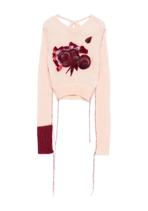 ERDEM floral-embroidered sweater - Pink