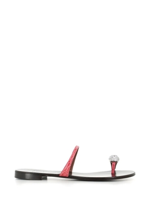 Giuseppe Zanotti crystal embellished leather sandals - Pink