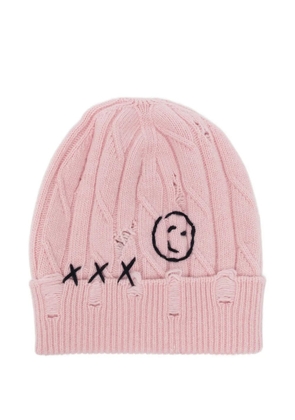Joshua Sanders logo-patch beanie - Pink