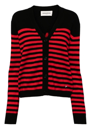 Sonia Rykiel striped woolen cardigan - Black