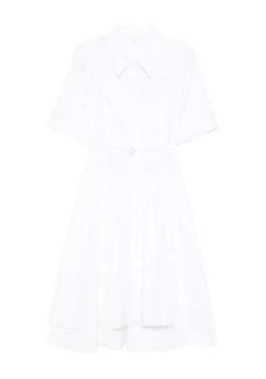 CO COLLECTION layered cotton shirt dress - White