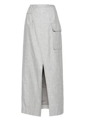 REMAIN front-slit maxi skirt - Grey