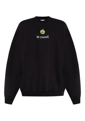 VETEMENTS apple-print sweatshirt - Black