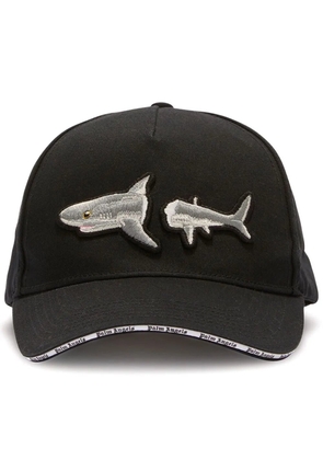 Palm Angels Broken Shark embroidered cap - Black