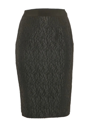 Carolina Herrera Vintage textured midi skirt - Black