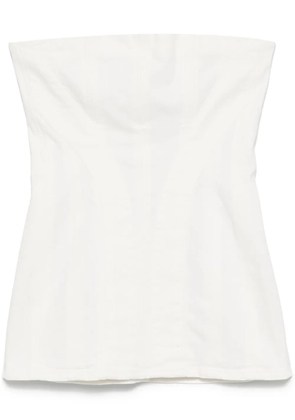 Mônot strapless denim mini dress - White