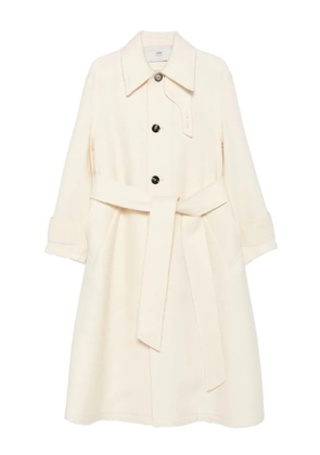 AMI Paris belted coat - Neutrals