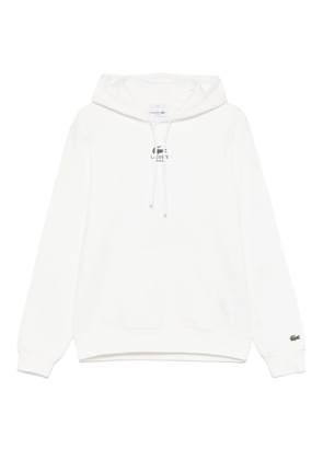 Lacoste cotton fleece hoodie - White