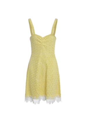 Waimari lace-detail mini dress - Yellow