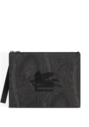 ETRO paisley-pattern clutch bag - Black