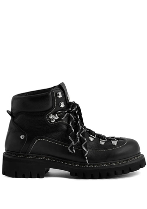 DSQUARED2 leather hiking boots - Black