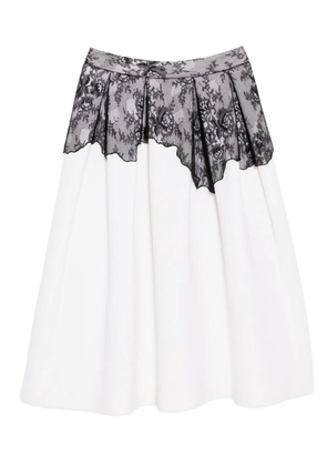 YCH floral-lace skirt - Neutrals