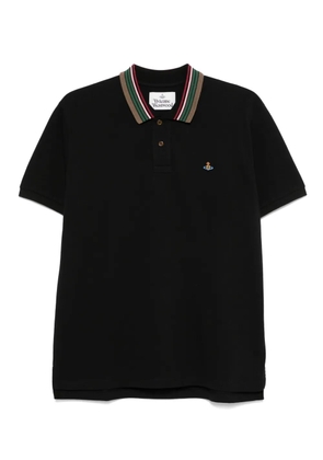 Vivienne Westwood embroidered-logo polo shirt - Black