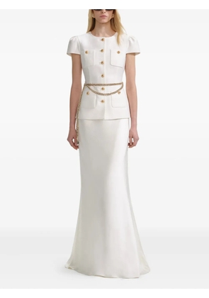 Self-Portrait taffeta dress - Neutrals