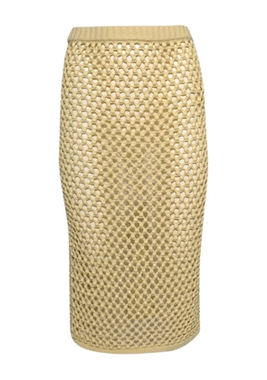diotima Spice openwork midi skirt - Yellow