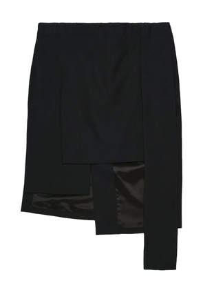 Setchu asymmetric panel mini skirt - Black