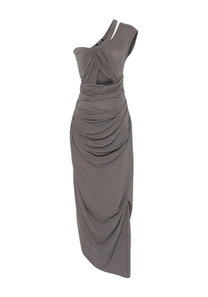 Elena Velez twisted slip midi dress - Grey