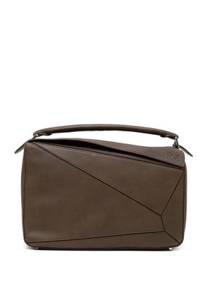 LOEWE large Puzzle leather tote bag - Brown