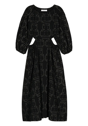 Henrik Vibskov Delivery cut-out perforated dress - Black