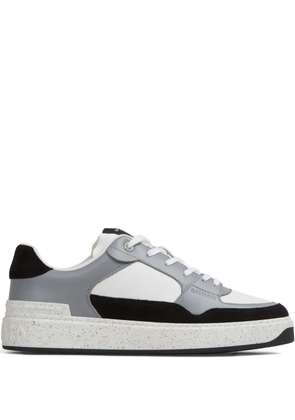 Balmain B-Court Flip panelled leather sneakers - Grey