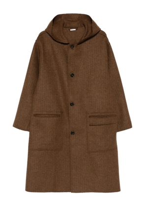 Iceberg hooded patch-pocket coat - Brown