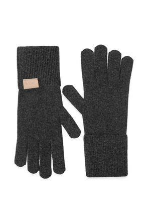 LOEWE ribbed-knit gloves - Grey