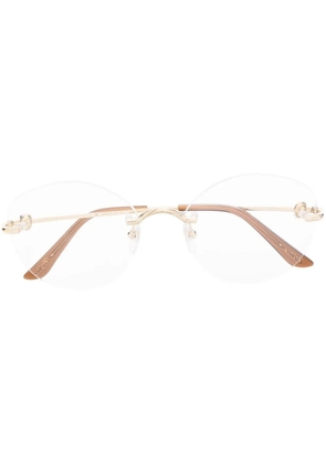 Cartier Eyewear round rimless optical glasses - Gold