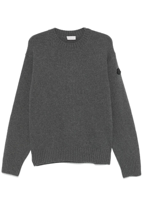 Moncler logo-patch sweater - Grey