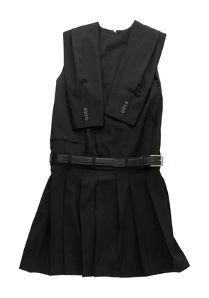 HODAKOVA pleated belted midi dress - Black