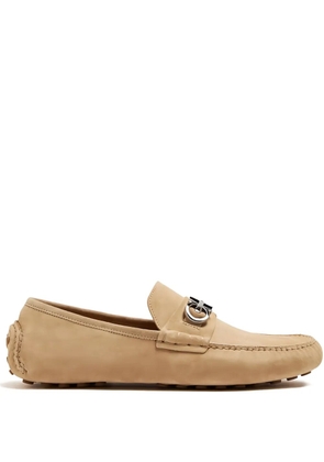 Ferragamo Gancini leather loafers - Neutrals