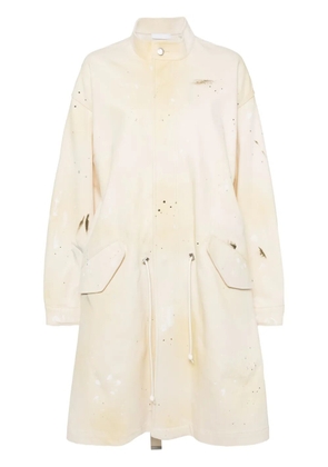 Helmut Lang spary-painted-effect coat - Neutrals