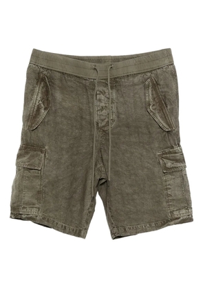James Perse linen textured cargo shorts - Green