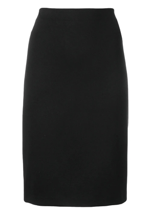 Emporio Armani Milano-stitch pencil skirt - Black