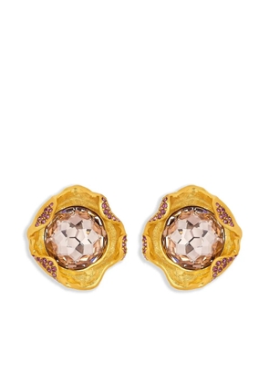 Oscar de la Renta Crystal Nest earrings - Gold