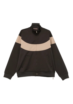 Mastermind Japan panelled zip-up track jacket - Brown