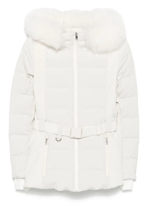 Yves Salomon belted ski jacket - White