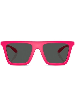 Versace Eyewear Greca-detail square-frame sunglasses - Pink