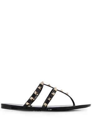 Valentino Garavani Rockstud thong slides - Black