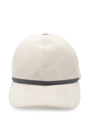 Brunello Cucinelli Monili chain-embellished cap - Neutrals