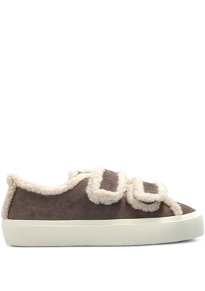 Inuikii shearling-trimmed touch-strap sneakers - Grey