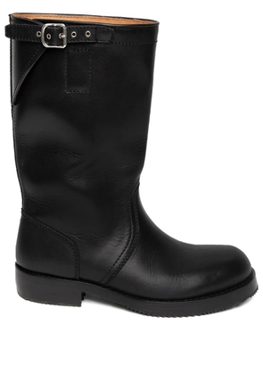 DRIES VAN NOTEN buckle leather boots - Black