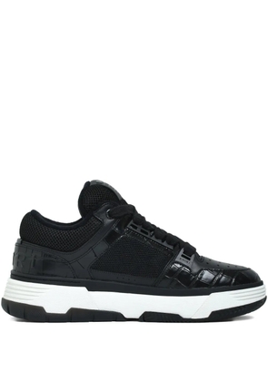 AMIRI crocodile-effect mesh lace-up sneakers - Black