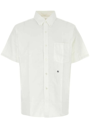 Nanamica logo-embroidered short-sleeved shirt - White
