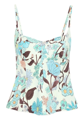 Stella McCartney floral-print peplum top - Green