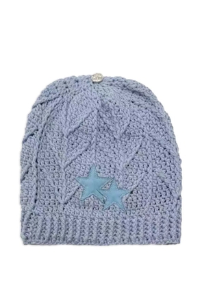 Chrome Hearts star-patch beanie - Blue