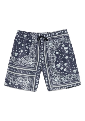 FENDI bandana-print swim shorts - Blue