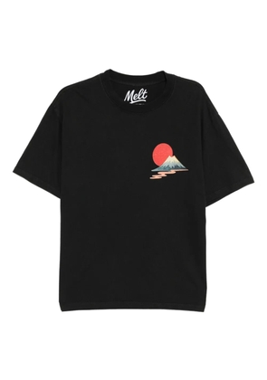 Melt graphic-print T-shirt - Black