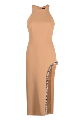 David Koma embellished sleeveless maxi dress - Neutrals